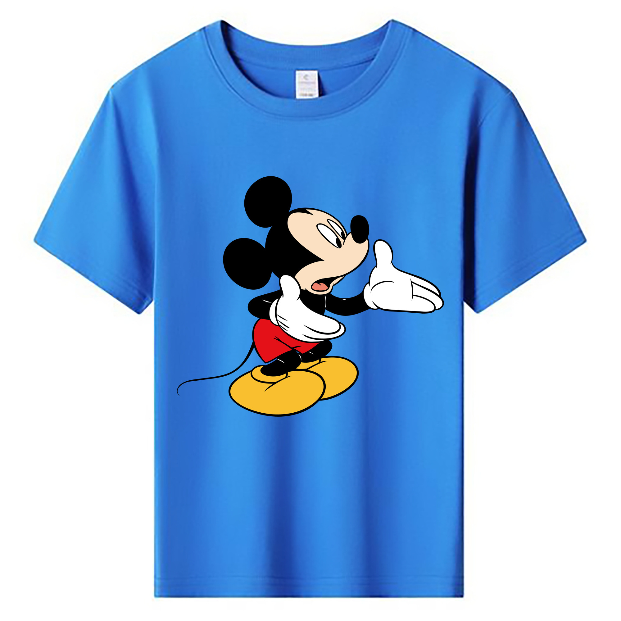 ミッキーマウス Mickey Mouse 綿100％キッズTシャツ（フロントプリント）